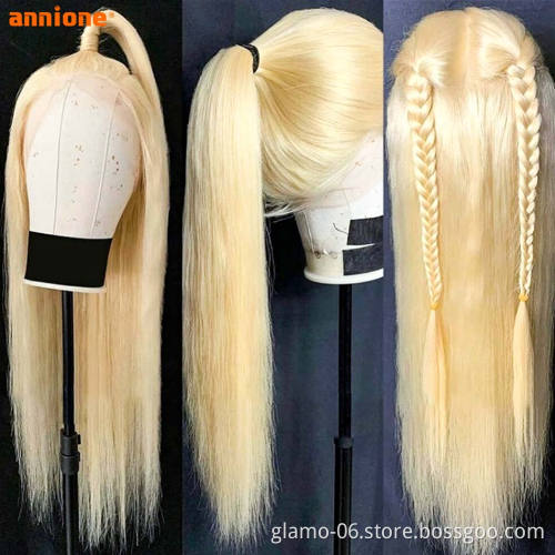 Blonde Brazilian Human Hair Curly Wigs 360 Full Lace, 613 HD Full Lace Wig Human Hair Glueless HD Full Lace Wig With Baby Hair